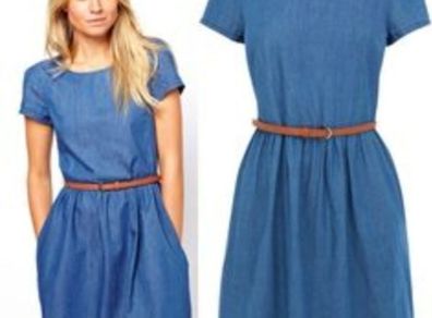 Oasis Harriet Denim Dress S 16