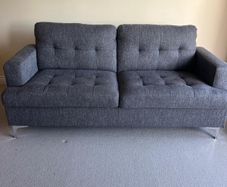 Grey Fabric 3 Seater Sofa