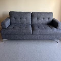 Grey Fabric 3 Seater Sofa