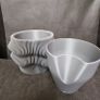 3D printed plant pot - grey PETG Image 4
