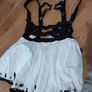 Littleforbig bunny suspender skirt white and black Image 2