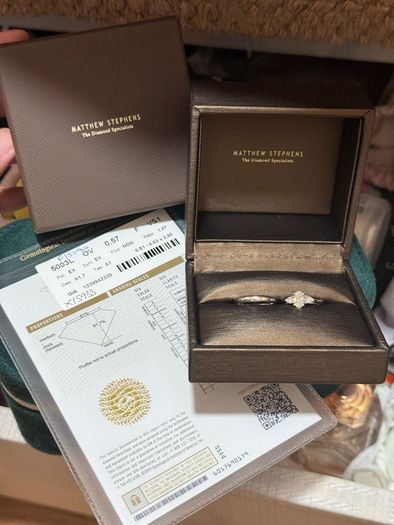 Trilogy Diamond Platinum Engagement & Wedding Ring Set