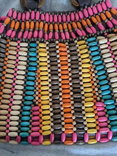 Vintage style beads hand bag