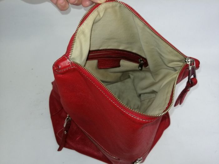 Beautiful Red Leather Backpack