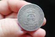 1892 South Africa Silver 2 1/2 Shillings Coin