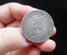 1892 South Africa Silver 2 1/2 Shillings Coin