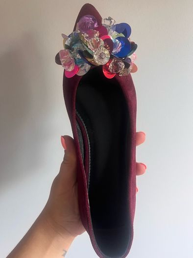 Burgundy ballerinas