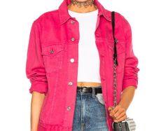 Brand new Next pink denim jacket ladies size UK18 EU46 Postage included