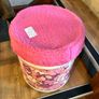Vintage 1960s floral bathroom seat with storage Image 3