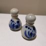 Vintage Stoneware Salt Glaze Pottery Salt & Pepper Shakers Image 3