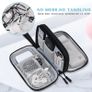 Electronics Accessories Organiser Bag, Travel Cable Organizer Bag Pouch Portable Waterproof Double Layers All-in-One Carry Travel Bag for Cable, Cord, Charger, Phone, Earphone M-Black Image 5