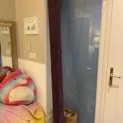 Large steel balance beam purple