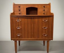 Elegant Danish Mid-Century Teak Secretary Desk, 1970s