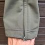 New FILA olive green athletic track pants with an elastic drawstring waistband and zippered ankle hems. Image 7
