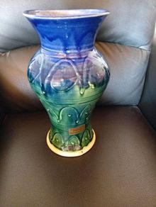 flower vase castle arch pottery