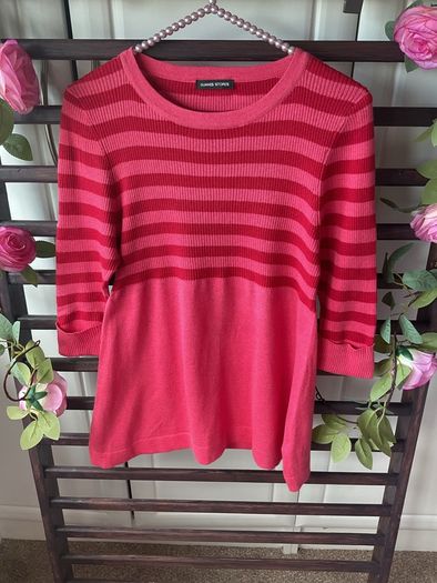 jumper hollister inspired 100% cotton striped jumper size 14/16