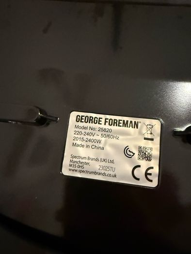 George Foreman Large Fit Health Grill - Black