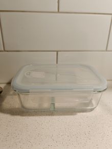 1040ml Glass Lunch Box with 2 Compartments