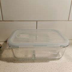 1040ml Glass Lunch Box with 2 Compartments