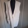 Zara sleeveless waistcoat in off white Image 2