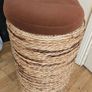 Large Vintage Cushioned Wicker Laundry Basket Image 5