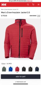 Helly Hansen Men's Crew Insulator Jacket 2.0 Size M