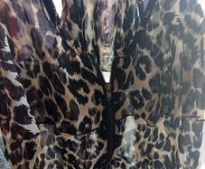 animal print Sheer party M top