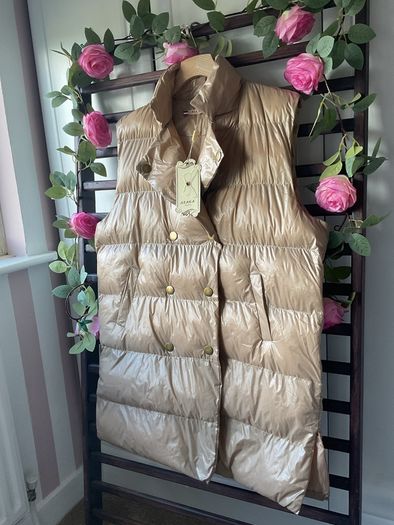 gilet Bnwt Azara beige tie belt gilet TU sizing