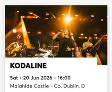 Kodaline tickets