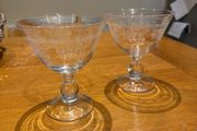 paul costelloe cocktail glasses engraved set of 2