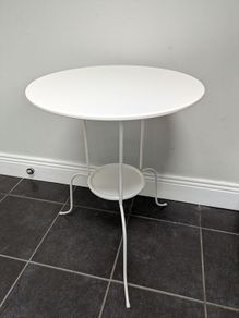 White Decorative Round Side Table