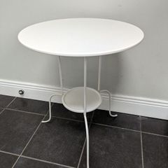 White Decorative Round Side Table