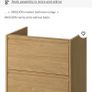 IKEA ANGSJON 2-Drawer Wash Stand BACKSJON Sink - Unused Oak Effect 60cm Image 7