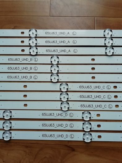 New Full  Backlight Set For Lg 65uj630v 65uj634v 65uj6300 65uk6100plb 65uj5500 Innotek 17y 65inch_a  65uj63_uhd_a B C D