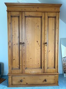 wardrobe, chest of drawers and mirror