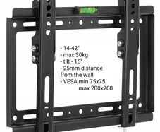 Tv Wall Mount Bracket Flat Tilt 14" - 42"