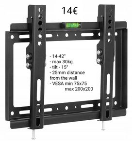 Tv Wall Mount Bracket Flat Tilt 14" - 42"