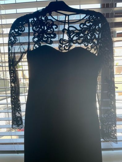 Karen Millen maxi mess and embroidery evening dress size 8