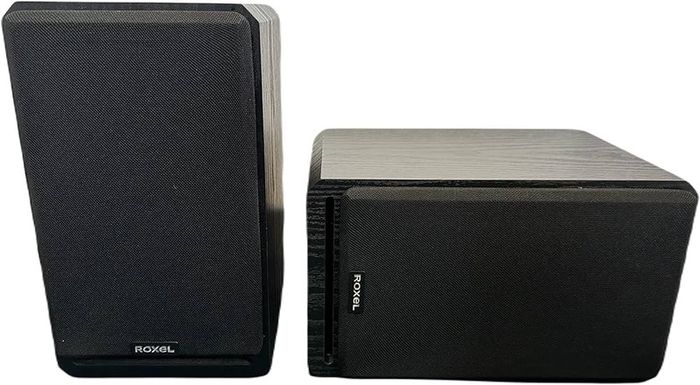 Bookshelf Speaker, Black Wood Effect Cabinet with 4 inch Enhanced Carbon Fibre Woofer, 1 Inch Silk Dome Tweeter, Detailed and Refined Sound150W RMS