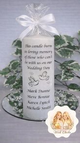 Personalised Memorial candles