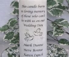 Personalised Memorial candles