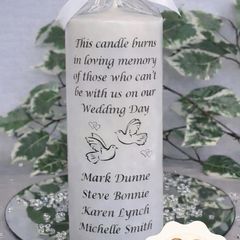 Personalised Memorial candles