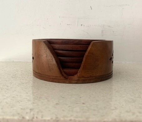 Vintage Handmade Wooden Coasters