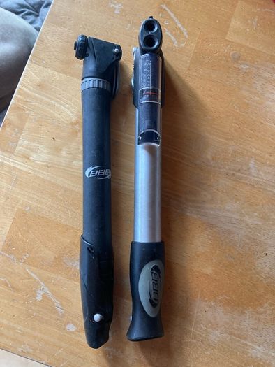 2 bicycle hand pumps