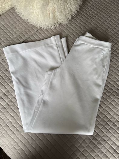 Michael Kors White Wide Leg Trousers UK 8
