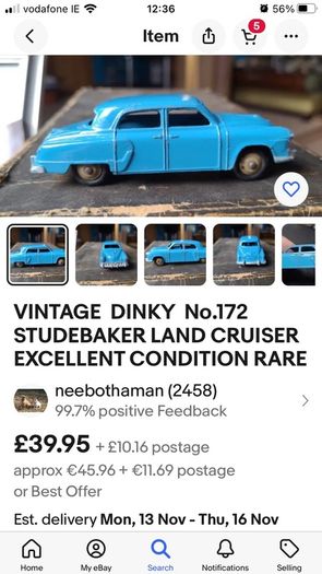 Dinky 172.Studebaker, Land Cruiser. 1950s