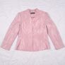 Jacques Vert Pink Metallic Shimmer Mock Neck Tailored Blazer Jacket 12UK/40EU Image 6