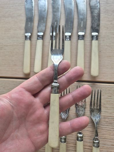 Vintage set of 6 Firth Staybrite Fish Cutlery Set