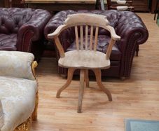 Antique Farmhouse Swivel Desk Chair