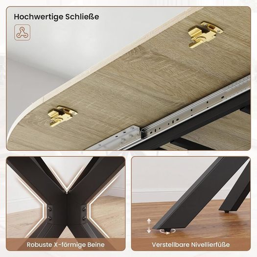 Extendable Dining Table 4-6 People  110-150 x 76cm